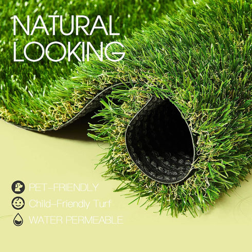 3' 5' 1.38" AYOHA Artificial Turf x Realistic Synthetic Grass, Pile Height, Fake Lawn, Landscape for Pets Area, Play