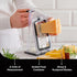 Cheese Grater with Handle - Box Grater Cheese Shredder - Stainless Steel Food Grater - Garlic Crusher and Mincer Tool