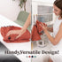 myHomeBody Hand Towels Set of 2, Absorbent Charcoal Fiber Cleaning Cloths with Hanging Loops, Brick Red