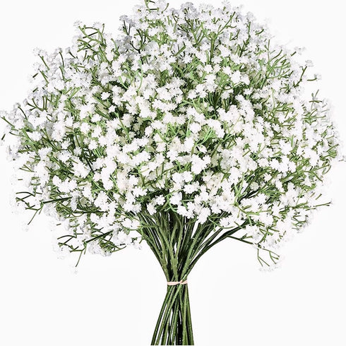 12 Pcs Babys Breath Artificial Flowers, Real Touch Gypsophila for Wedding Party Home Garden Decoration
