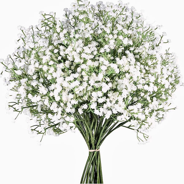 12 Pcs Babys Breath Artificial Flowers, Real Touch Gypsophila for Wedding Party Home Garden Decoration