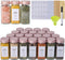 24 Pcs Glass Spice Jars with Labels and Pink Metal Caps, 4oz