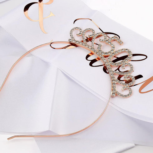 CIEHER 50 & Fabulous Sash and Tiara Set, Gifts for Women, Decorations for Turning 50 Birthday Party Supplies Favors