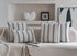 22x22 Set 2, Cethom Boho Throw Pillow Covers of Navy Blue Striped Decorative Pillow Cases for Couch Chair Bed, Textured