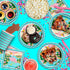 Pink Flamingo Birthday Party Supplies, Tableware Set Includes Plates, Napkins, Cups for 16