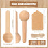 50 Sets 3 Inch Baderke Mini Wooden Spoons Small Wooden Spoons Disposable Small Spoons for Spice Jars Wood Spoons