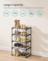 4-Tier 5-10 11.8 16.7 28.2 Inches, ULSA004B01 SONGMICS Shoe Rack, Shoe Organizer, Metal Storage Shelf, Upright