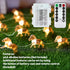 20 7FT 3D Pony String Lights LED Horse Fairy Lights Battery Operated with Remote, Cute Pony Decor for Girls Bedroom