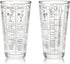 True Glass Cocktail Shaker, 13.5 oz with 7 Classic Recipes and Measurements for Home Bar Accessories