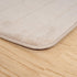Oversized Bathroom Rug by Lavish Home - Memory Foam Bath Mat in Beige Textured Stripes, Extra Long Non-Slip Runner