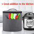 Luxja Gray Dust Cover with Zipper Closure for 6 Quart Instant Pot, Enclosed Bottom, Medium with Accessories Pockets