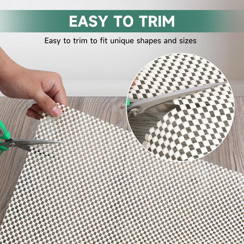 BALEINE Non Slip Rug Pad 8'x10', Extra Thick Gripper for Hardwood Floors, Under Carpet