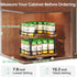 11 inches, 10.5 inches Spice Rack Organization for Cabinet - Height Adjustable Rotating Lazy Susan Organizer, Spice