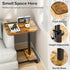 360 Adjustable TV Tray Table - Rotating C Shaped End Side Table Sofa Couch Bed Table with Wheels for Eating Living Room