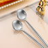 4 PCs 6.7 Inches Stainless Steel Coffee Spoons - Matte Finish Long Handle Iced Tea & Espresso Mixing Spoons