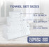 6 Set 2 2 2 Hawmam Linen White Piece Bath Towels for Bathroom Original Turkish Cotton Soft, Absorbent and Premium Bath
