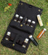 CRSUSUKJ 10 Set Travel Spice Kit, Portable Spice Bag with Spice Jars, Canvas Seasoning Storage Bag Organizer, Seasoning