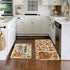 Baccessor Pumpkin Fall Kitchen Mats Set of 2, Pumpkins Floral Non Slip Absorbent Thanksgiving Fall Decor 17x29 17x47