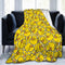 Perinsto Cute Rubber Ducky Throw Blanket Ultra Soft Warm All Season Yellow Cartoon