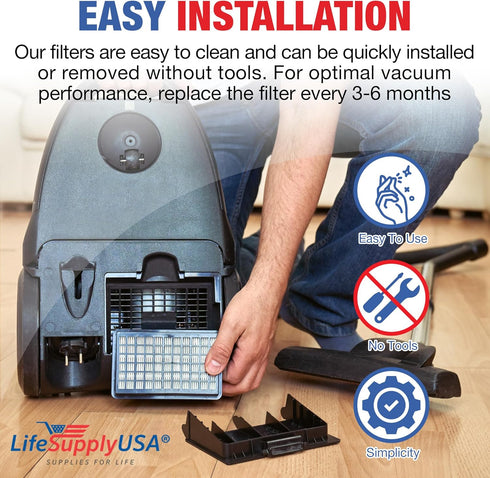 LifeSupplyUSA Wet/Dry Vacuum Filter Replacement Compatible with ShopVac 5 Gallons and Up 90304, 903-04, 903-50-00