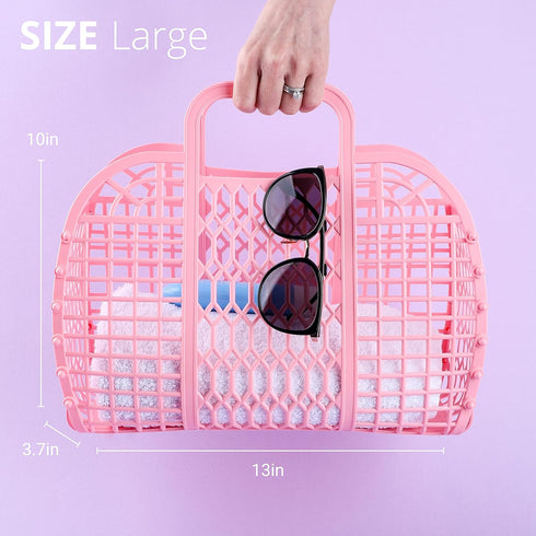 BABANA (Set) Jelly Bags - Small and Large Mother Daughter Jelly Totes | Reusable Gift Basket, Beach Bags - (Small