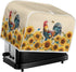 Sunflower Roosters Chickens Toaster Oven Covers, Quilted Polyester Fabric Dust-proof Cover for Small Appliances