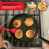 Modern Innovations 4-Cup Nonstick Egg Frying Pan with Lid, Mini Pancake Pan for Stove Top, Breakfast Maker