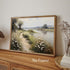Wildflower Field Landscape Picture Country Field Canvas River Painting Vintage Wildflower Wall Art Forest Print Vintage Landscape Poster Country Scene Artwork Vintage Daisy Wall Art 16x24inch No Frame