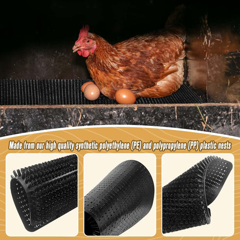 GDHSWJ 6 Pack 12"x13" Chicken Nesting Pads, Washable Nesting Pads for Chicken Coop, Nesting Box Pads, Chicken Bedding