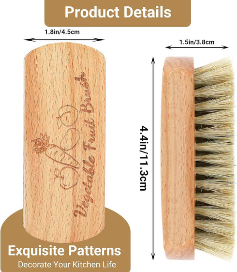 SEPGLITTER Vegetable Brush - Cleaning Brush for Potato, Carrot, Cucumber, and Fruits, Scrubber for Food