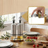 2 Pack Set 10OZ Tebery Olive Oil and Vinegar Bottle with Rack and Wooden Base, Olive Dispenser Glass Cooking Oil Cruet
