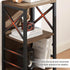 Small Bookcase, 3 Tier Industrial Short Bookshelf with Metal Frame, Rustic Brown Low Bookshelf for Small Spaces