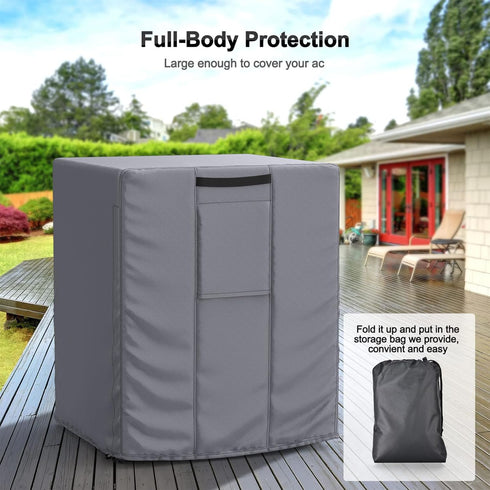 Mrrihand Central Air Conditioner Cover, Waterproof Heavy Duty AC Unit Cover for Outdoor Winter (24"X24"X30")