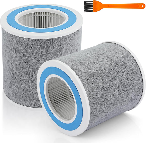Shark HP102 HP102PET Clean Sense Replacement Filter, Compatible with HP102, HP100, HC450 Series, 2 Pack Gray