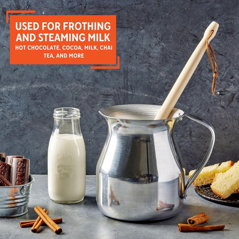 IMUSA USA GAU-80232W Aluminum Chocolatera, 2-Quart, Silver