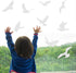 Boao Large Size Anti-Collision Window Clings, Translucent/Dusted Bird Deterrent for Doors, Windows & Glass