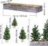 Winlyn 3 Pack Mini Canadian Pine Trees with Wood Bases, Artificial Miniature Christmas Trees for Holiday Decoration