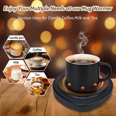 Candle Warmer with Timer, Coffee Mug Warmers for Large Jar,Safely Releases Scents Without a Flame, Melt The Candle