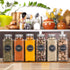 AOZITA 14 Pcs Glass Spice Jars with Labels, 8oz Empty Square Bottles, Shaker Lids, Airtight Caps