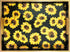 Sunflower Black Decorative Tray Set of 2, Plastic Serving Tray with Handles,
