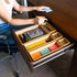 Grow Forward Bamboo Drawer Organizer Boxes, Set of 14 Wooden Organizers for Kitchen, Bathroom, Office