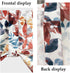 Leeva Colorful Leaves Printed Tie Up Window Valance, Chic Semi-Blackout Shade for Living Room, 52 x 18 Inch