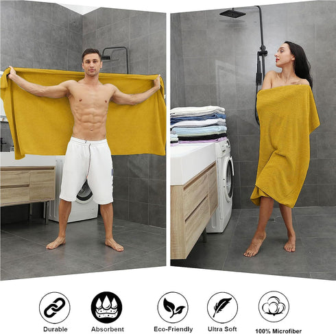 Set 35x70 Inches Set,Jumbo Set Bathroom,Hotel,SPA,Pack 4(Sweet Smuge Extra Large Bath Towel Sheet - Oversized Bath