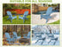 Set, 250 Lbs Folding Adirondack Chairs Solid Wood Outdoor Chairs with Wide Armrests, Turquoise Grey, Capacity