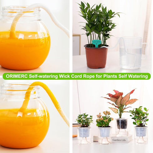 12 Pack ORIMERC Adjustable Plant Pot Toes with Watering Wick, Plant Pot Riser Support Planter Off Deck Floor to Prevent
