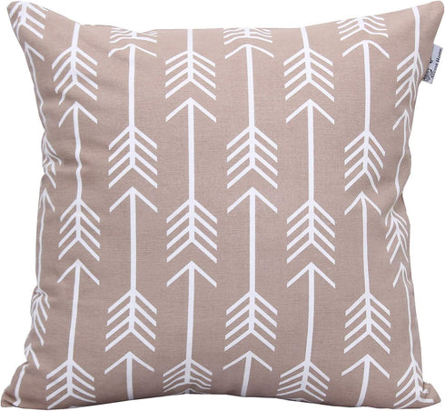 Seat,4pc pack 18x18" Accent Home Cotton Canvas Throw Cushion Cover Printed Both Side For Home Sofa Couch, Chair Back