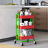 Cart,3-Tier Wheels,3 Office,Home,Kitchen,Garden13.4"x18.1"x31" Metal Rolling Metal Rolling Cart with Tier Utility Cart