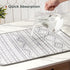 FRESHMINT Printed Dish Drying Mats 2 Pack, Absorbent Microfiber Kitchen Countertop Protector, Extra Large 18"x16"
