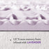 Mellow 1.5 Inch 5-Zone Memory Foam Mattress Topper with Soothing Lavender Infusion, Queen Size