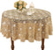 Simhomsen Beige Embroidered Lace Tablecloth - 72 Inch Round